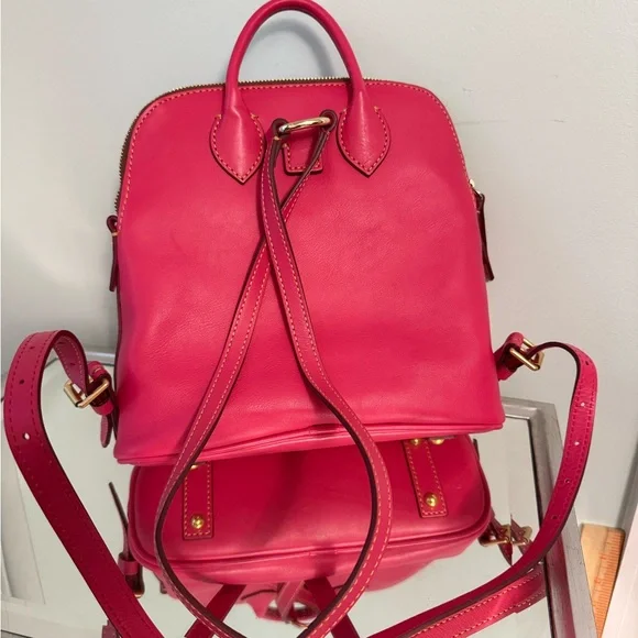 Dooney & Bourke Fuchsia Florentine Leather Small Backpack  display picture 1